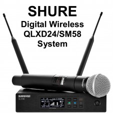 SHURE QLXD24 / SM58 Əl RAMMOUNT 24-Bit Rəqəmsal iOS App Kabelsiz Mikrofon Sistemi